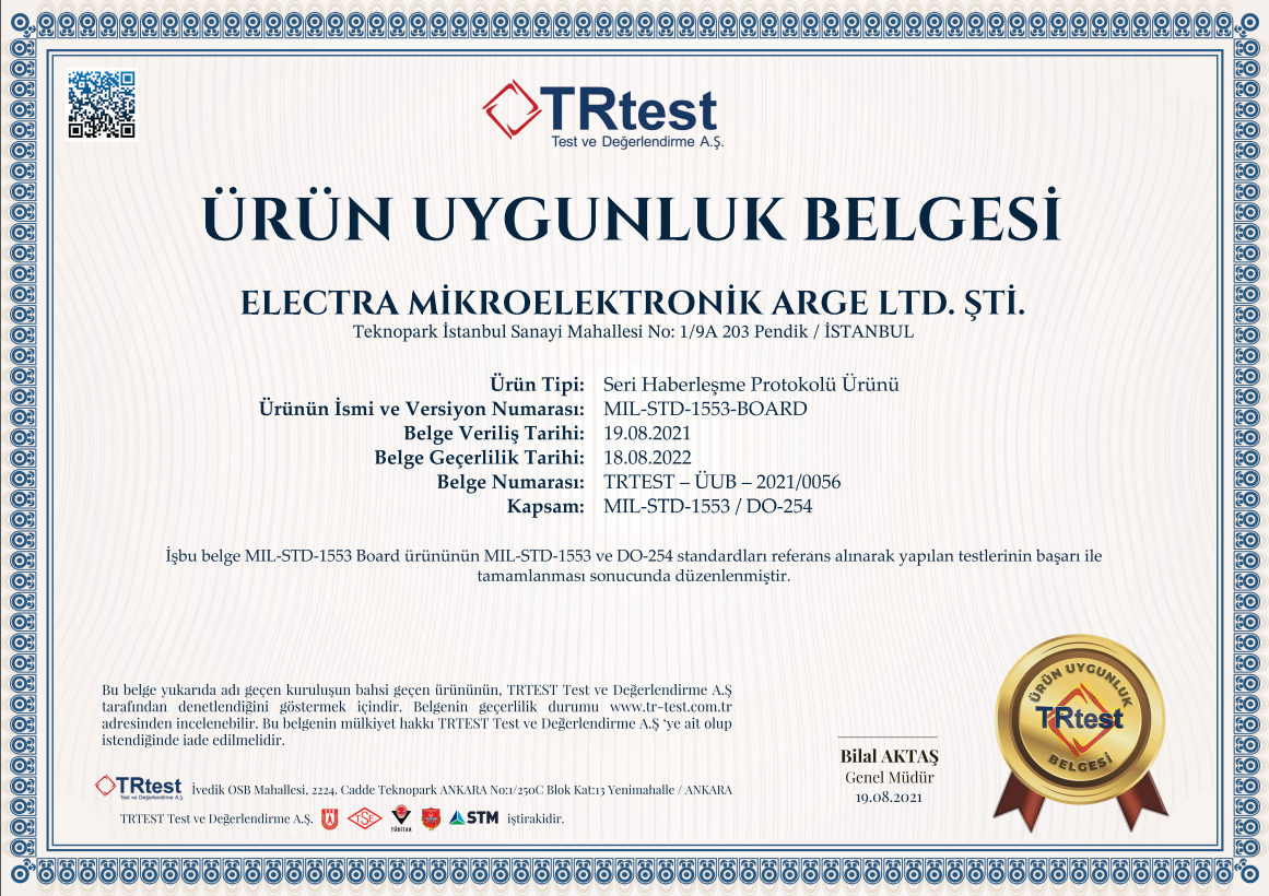 Mil std 1553 board electra ic