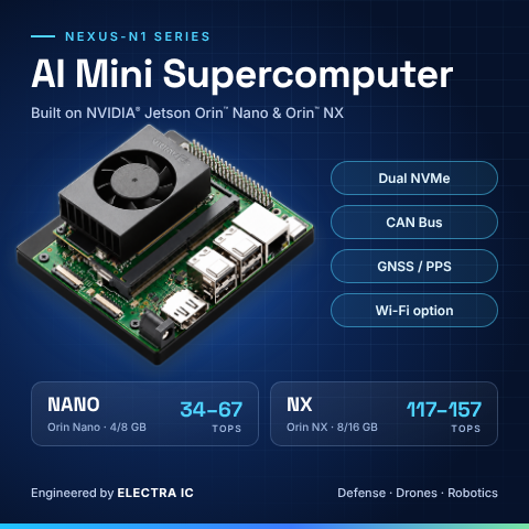 ElectraIC, NEXUS N1 Serisi'ni Tanıttı: NVIDIA Jetson Tabanlı Yapay Zeka Mini Süper Bilgisayar Ailesi