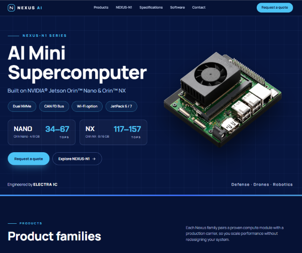 ELECTRA IC Launches the Dedicated NEXUS AI Website-ElectraIC
