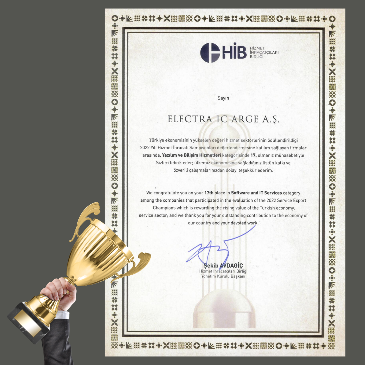 ELECTRA IC Ranks 17th in Turkey's Service Export Champions List-ElectraIC