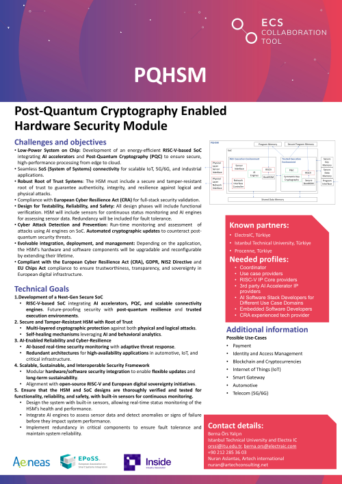 Post-Quantum Cryptography Enabled Hardware Security Module Project-ElectraIC