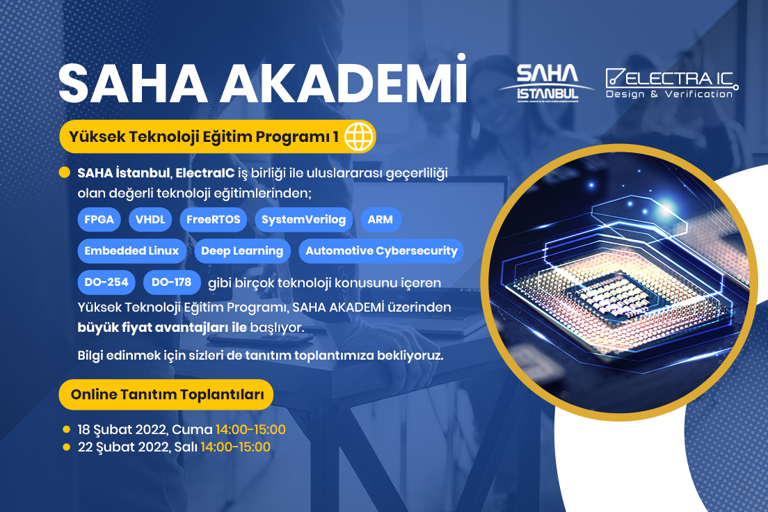 SAHA AKADEMİ Yüksek Teknoloji Eğitim Programı-1 Başlıyor!-ElectraIC