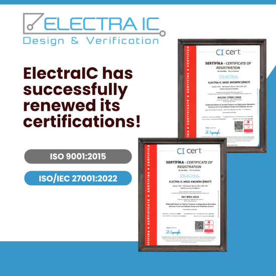ElectraIC ISO 9001:2015 ve ISO/IEC 27001:2022 Sertifikalarını Yeniledi!-ElectraIC